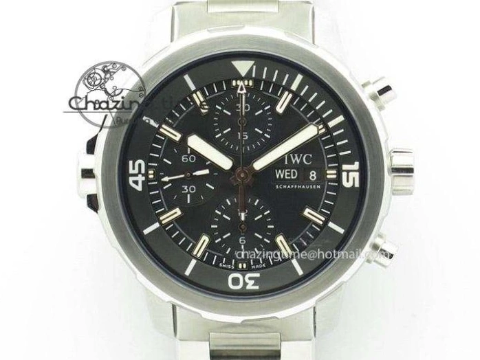 MIROTIME 0130 Classic Aquatimer Chrono IW376803 V6F 1:1 Best Edition Black Dial On SS Bracelet A 7361
